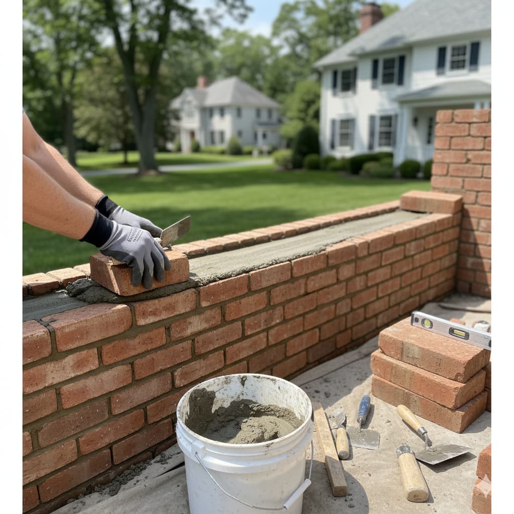 Flawless Masonry craftsmanship on a residential exterior project